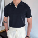 Keaton | Men's V-Collar Polo Shirt with Cotton Blend