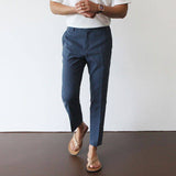 Thomas | Men's Linen Trousers with Pockets and Straight Legs