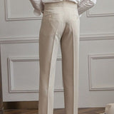 Brandon | Men Tailored Trousers with Pleat TwoButtonWaistband