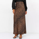 Harper | Women Skirt with Leopard-print and Midi-length