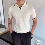 Keaton | Men's V-Collar Polo Shirt with Cotton Blend