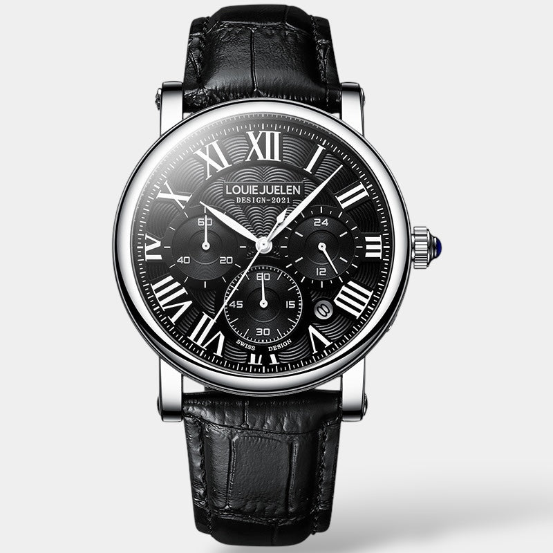 Adrian | Men's Chronograph Quartz Leather Strap Watch