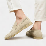 Oliver | Men's Leather Loafer Shoes with Cowhide and Rubber