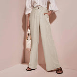 Cordelia | Women's High Waist Linen Trousers