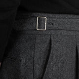 Logan | Men Wool Trousers with Extended Tab Pleats