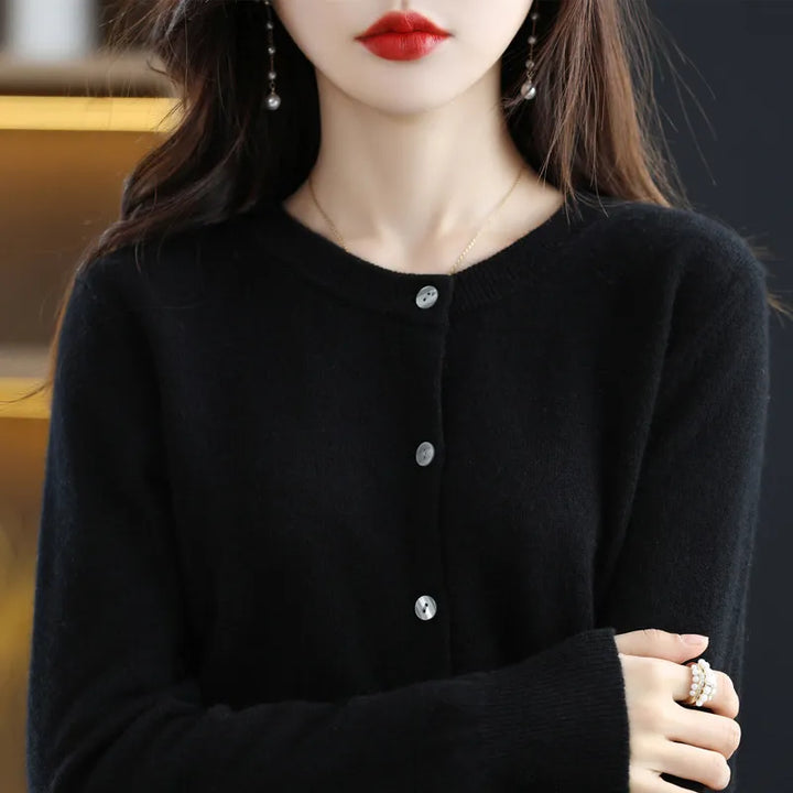 Emersyn | Women's Cardigan with Buttons and Ribbed Cuffs