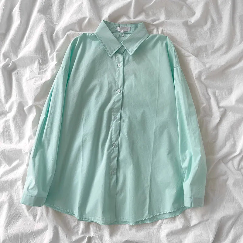 Sheer | Women's Shirt with Point Collar and Buttons
