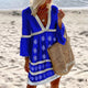 Lydia | Women's Tunic Dress with V-Neckline and Long Bell Sleeves