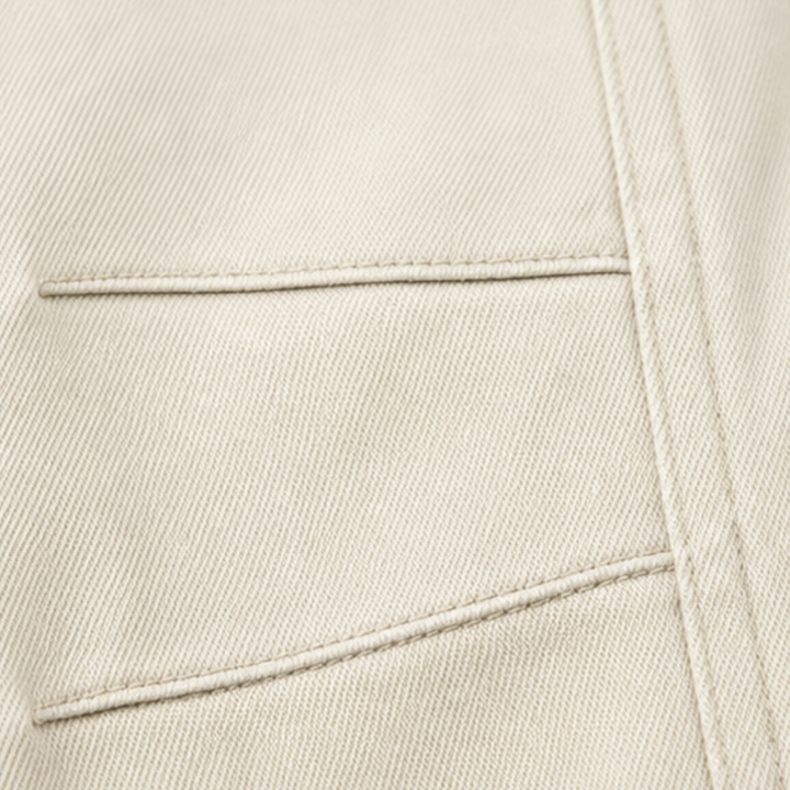 Cropelle – Stitch Detail Cropped Straight Pants