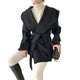 Ellen | Women's Coat with Hood and Tie Belt