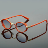 Valencia | Icon Sunglasses with Oval Frame Gold Detailing