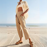 Rosalie | Women's Harem Cut Denim Pants with Elastic Waist