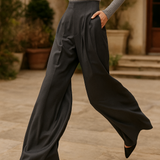 Firenze | Women's Wide Leg Trousers with Elastic Waist