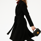 Sally | Women's 100% Wool Midi Coat with Belted Waist