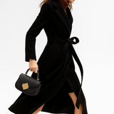 Sally | Women's 100% Wool Midi Coat with Belted Waist