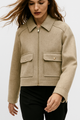 Nancy | Women's Cropped Zip-Front Jacket with Structured Fit