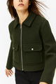 Nancy | Women's Cropped Zip-Front Jacket with Structured Fit