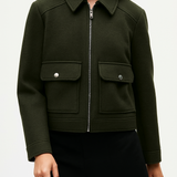 Nancy | Women's Cropped Zip-Front Jacket with Structured Fit
