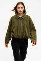 Wendy | Women's Suede Overshirt with Structured Lapel and Hidden Zip Closure