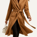 Sally | Women's 100% Wool Midi Coat with Belted Waist