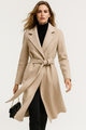 Sally | Women's 100% Wool Midi Coat with Belted Waist