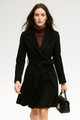 Sally | Women's 100% Wool Midi Coat with Belted Waist