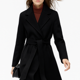 Sally | Women's 100% Wool Midi Coat with Belted Waist