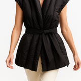 Jordan | Women's Quilted Duck Down Vest with Belted Waist