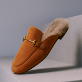 Freja | Women's Mules with Fur Lining and Orthopedic