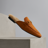 Freja | Women's Mules with Fur Lining and Orthopedic
