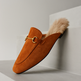 Freja | Women's Mules with Fur Lining and Orthopedic