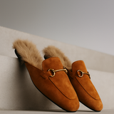 Freja | Women's Mules with Fur Lining and Orthopedic