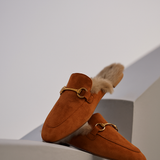 Freja | Women's Mules with Fur Lining and Orthopedic