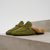 Freja | Women's Mules with Fur Lining and Orthopedic