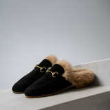 Freja | Women's Mules with Fur Lining and Orthopedic