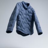 Natalie | Women's Chevron Quilted Duck Down Jacket with Snap Button Closure