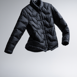 Natalie | Women's Chevron Quilted Duck Down Jacket with Snap Button Closure
