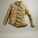 Natalie | Women's Chevron Quilted Duck Down Jacket with Snap Button Closure
