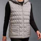 Janet | Women's Ultra-Light Hooded Duck Down Vest with Slim Fit