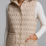 Janet | Women's Ultra-Light Hooded Duck Down Vest with Slim Fit