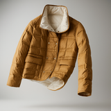 Joan | Women's Reversible Duck Down Jacket with Snap Button Closure