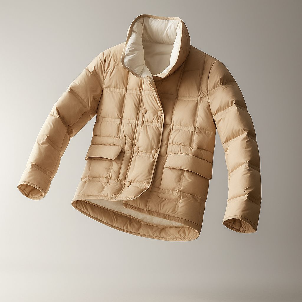 Joan | Women's Reversible Duck Down Jacket with Snap Button Closure