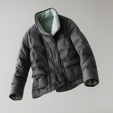 Joan | Women's Reversible Duck Down Jacket with Snap Button Closure