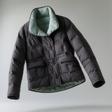 Joan | Women's Reversible Duck Down Jacket with Snap Button Closure