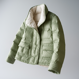 Joan | Women's Reversible Duck Down Jacket with Snap Button Closure