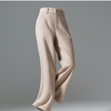 Blair | Women's Wool Blend Wide-Leg Tailored Trousers with Double-Button Waistband