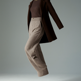 Blair | Women's Wool Blend Wide-Leg Tailored Trousers with Double-Button Waistband