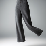 Blair | Women's Wool Blend Wide-Leg Tailored Trousers with Double-Button Waistband