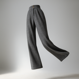 Blair | Women's Wool Blend Wide-Leg Tailored Trousers with Double-Button Waistband
