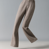 Blair | Women's Wool Blend Wide-Leg Tailored Trousers with Double-Button Waistband